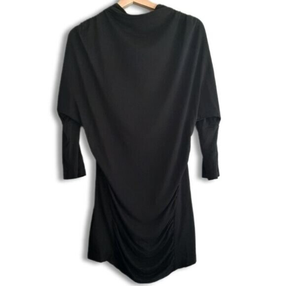OLSEN Europe Soft Draped High Neck Tunic Top Black Sz 6 - Picture 1 of 14